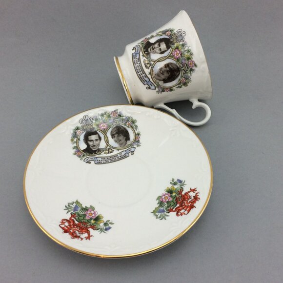 Vtg Canadian Classic Prince Charles Lady Diana Royal Wedding Teacup and Saucer - Picture 14 of 14